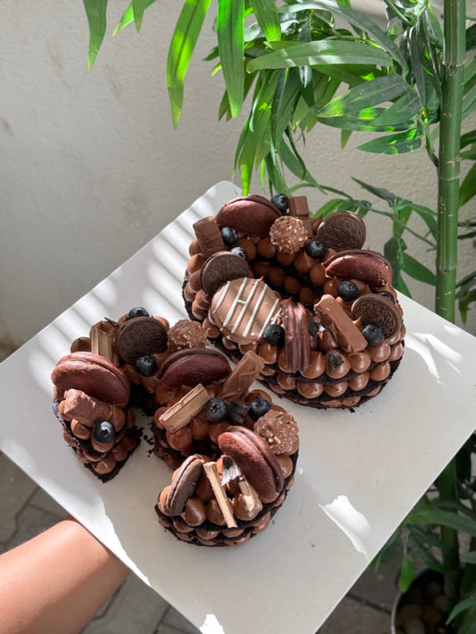 Chocolate Double Digit Monogram Cake